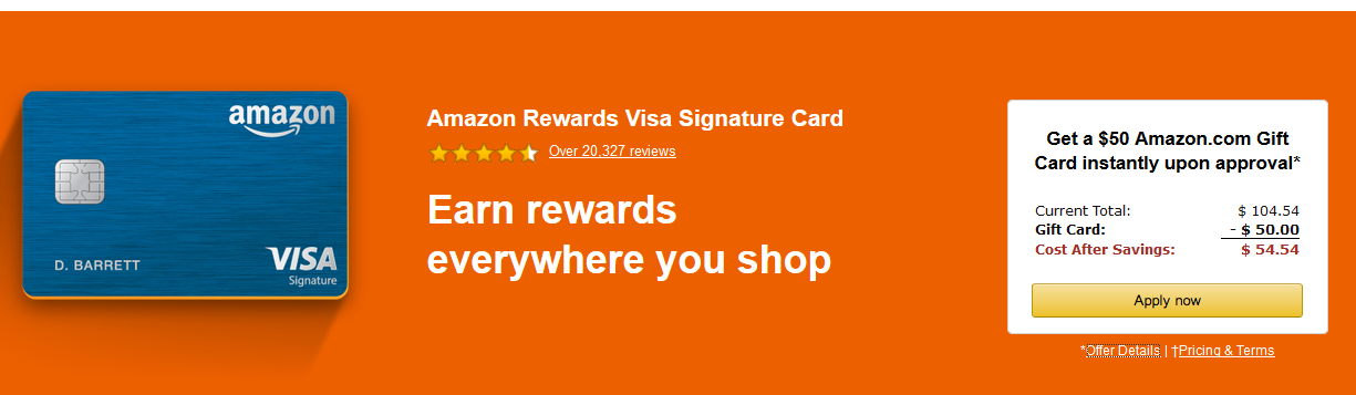 amazon rewards visa signature card